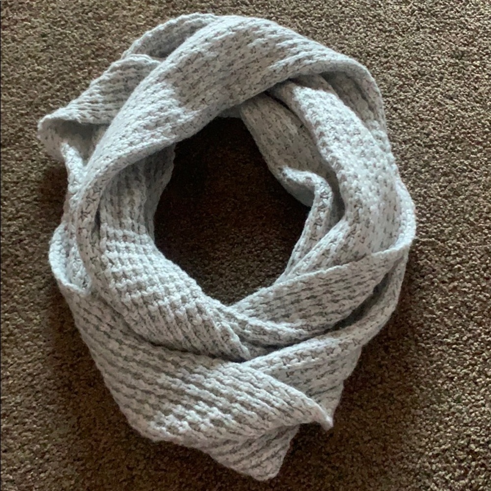 Knit grey infinity scarf